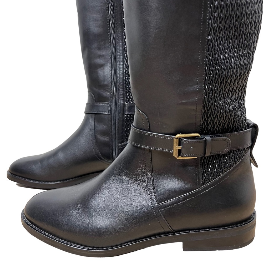 Cole Haan Belted Leather Knee High Boots 11B - Picture 2 of 7